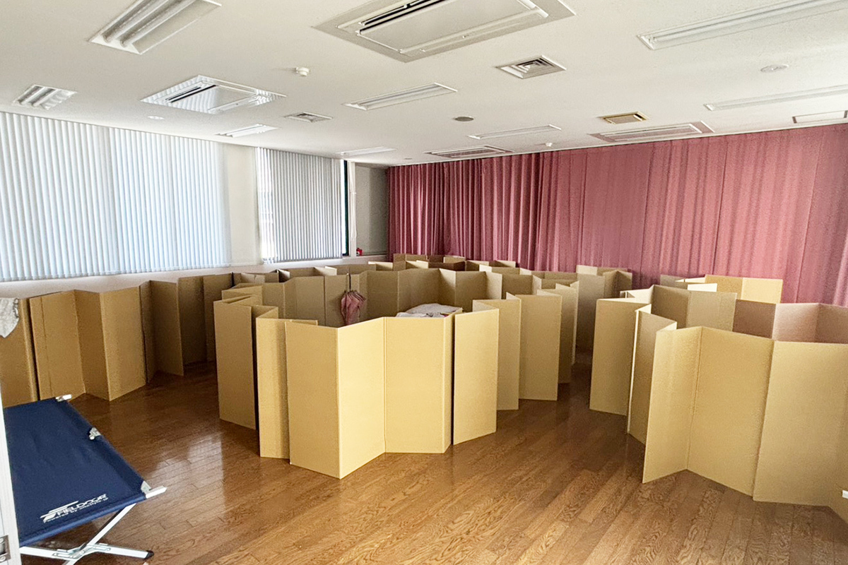避難所の様子