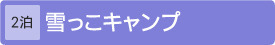 [2泊3日]雪っこキャンプ