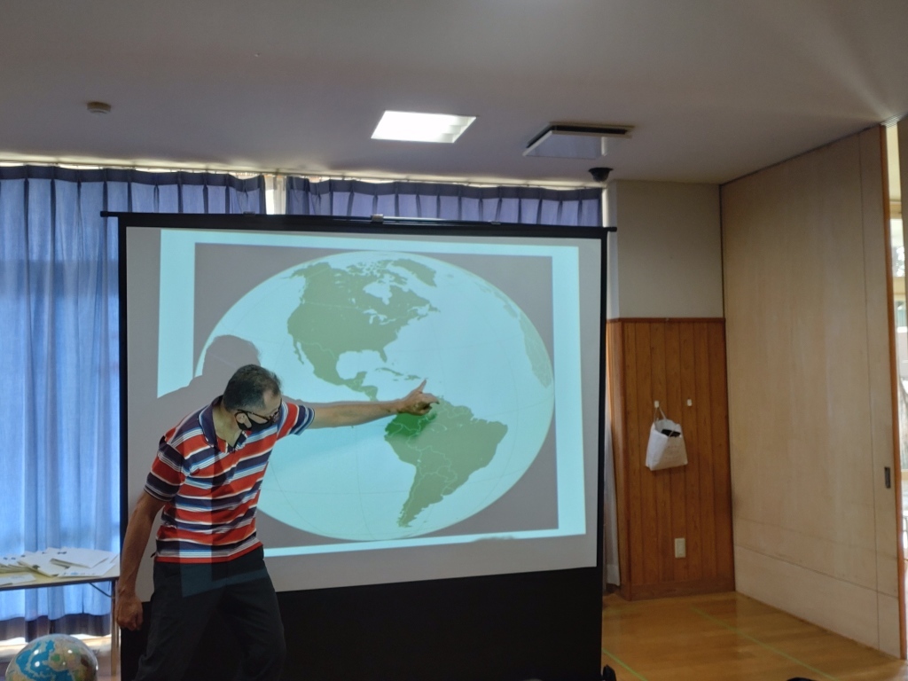 Carlos giving the presentation