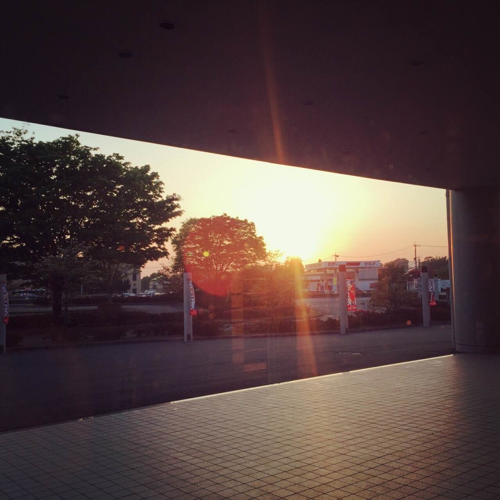 益城の夕陽
