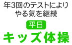 年3回のテストによりやる気を継続　キッズ体操（平日）