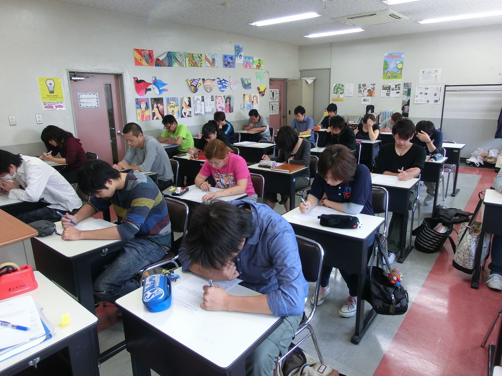 問題を解いている様子